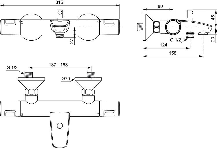 AP-Wannenthermostat Helceratherm T25