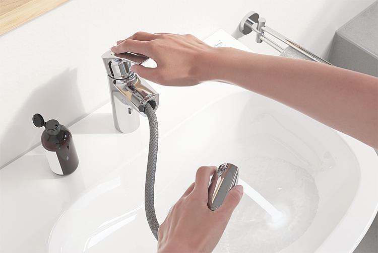 Grohe Waschtischmischer Eurosmart M-Size mit ausziehbarer Brause