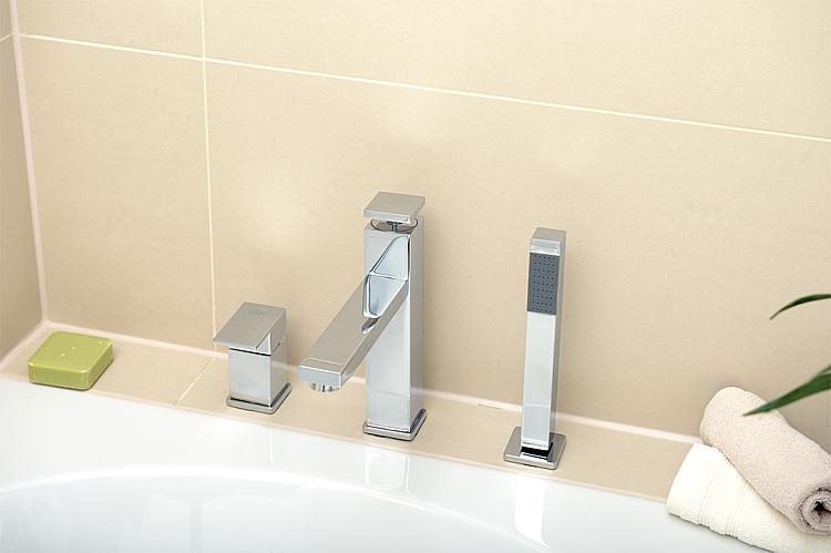 3-Loch Wannenrandmischer-Set Helkline