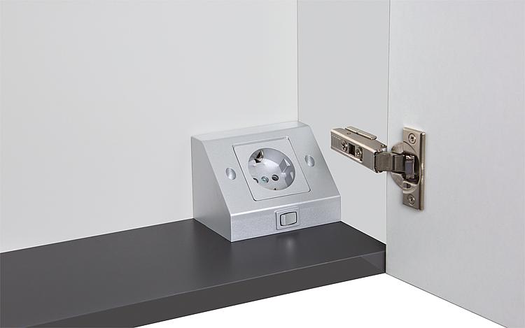 Spiegelschrank mit beleuchteter LED-Zierblende, 1050 mm Breite