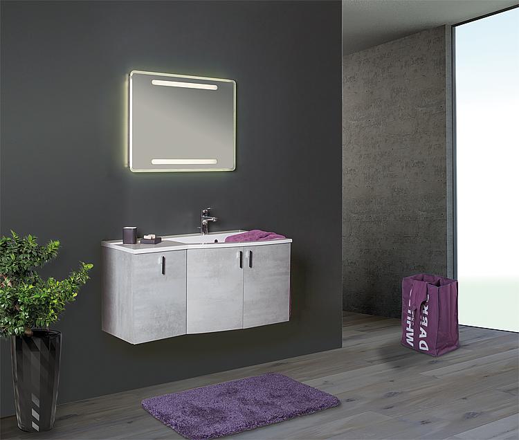 LED-Spiegel Heluco, mit Touchschalter, dimmbar