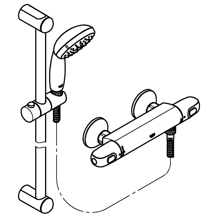Grohe Brausethermostat-Set Grohe Grohtherm 1000