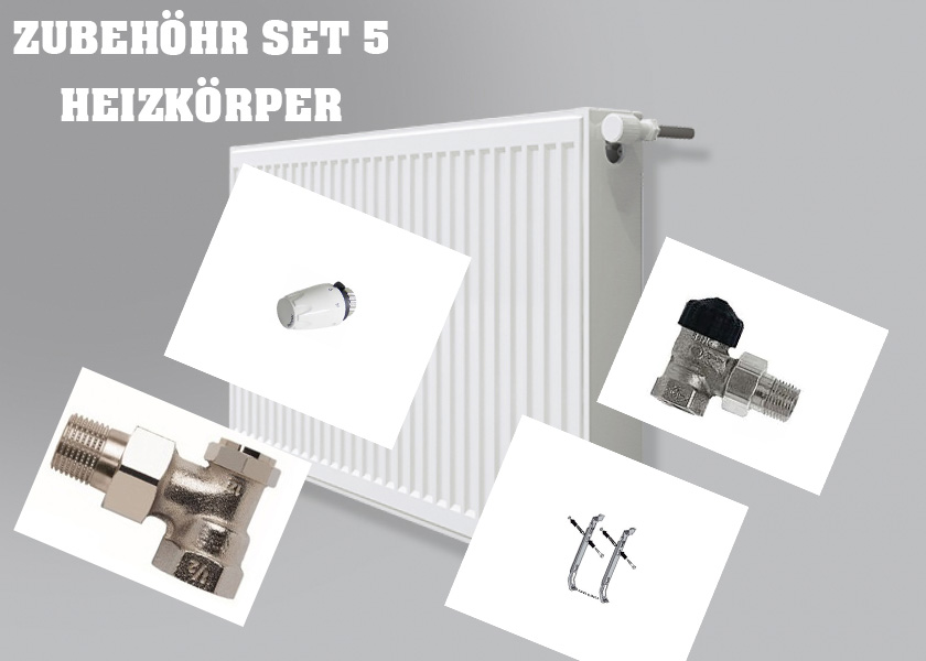 Flach-/Ventilheizkörper Eck-Zubehör-Set Nr. 5