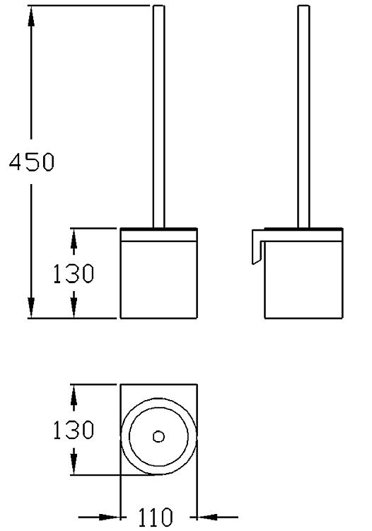 Normbau WC-Bürstengarnitur Cavere