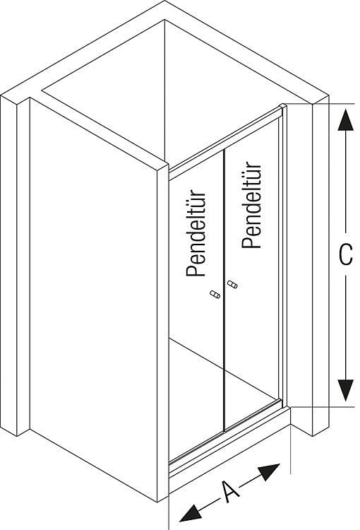 Hüppe Nischen Pendeltüren Alpha 2