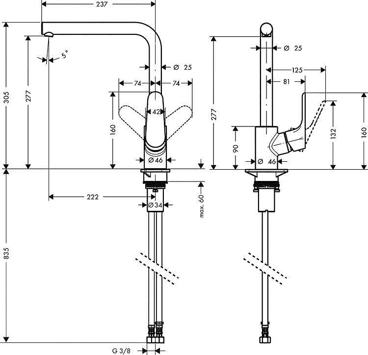 Hansgrohe Spültischmischer 280 Focus M41