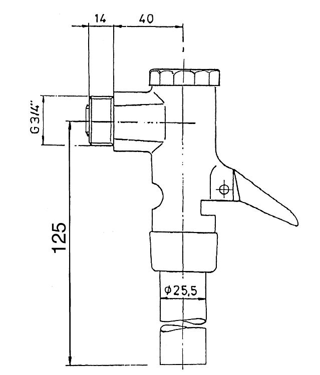 Benkiser WC-Druckspüler Typ 845, mit Automatik