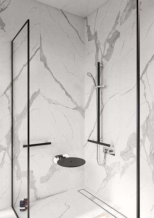 Duschklappsitz Helelida, rund